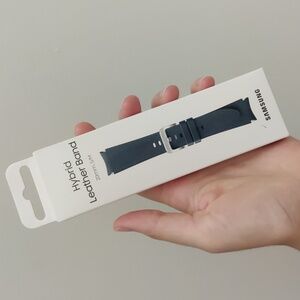 Dark blue hybrid leather watch band for Samsung Galaxy watch